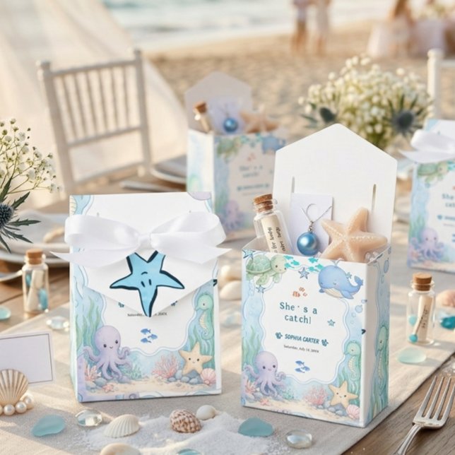 Modern Elegent Under the Sea Theme Beach Favour Box (Creator Uploaded)