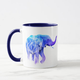 Modern Elephant Animal Digital Art elephants Mug