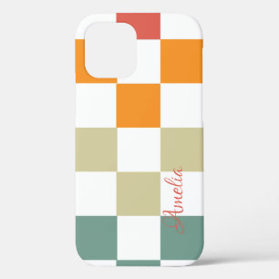 Modern Eligant Retro Line Monogram iPhone 12 Case