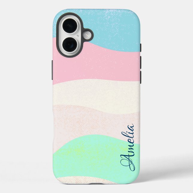 Modern Eligant Retro Line Monogram Case-Mate iPhone Case (Back)