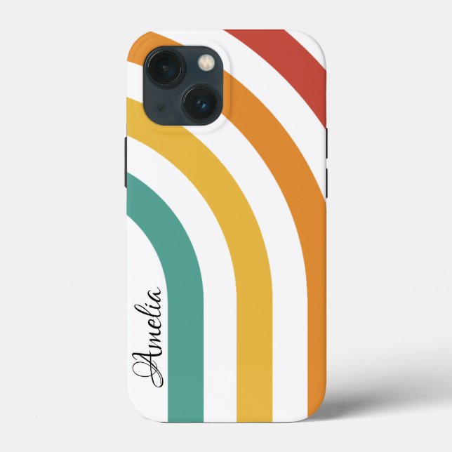 Modern Eligant Retro Line Monogram Case-Mate iPhone Case (Back)