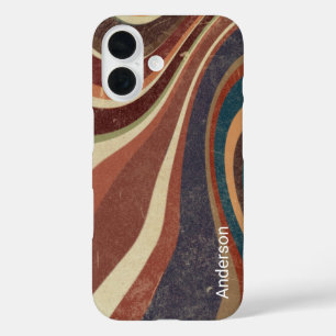 Modern Eligant Retro Line Monogram iPhone 16 Case