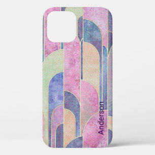 Modern Eligant Retro Line Monogram iPhone 12 Case