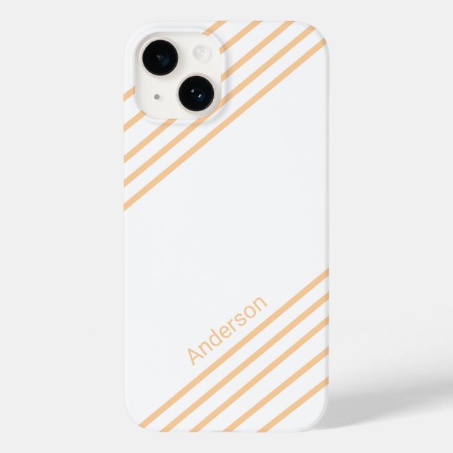 Modern Eligant Retro Line Monogram Case-Mate iPhone Case (Back)