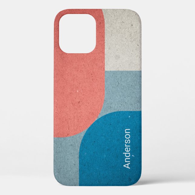 Modern Eligant Retro Line Monogram Case-Mate iPhone Case (Back)