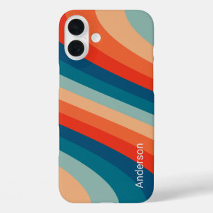 Modern Eligant Retro Line Monogram iPhone 16 Plus Case