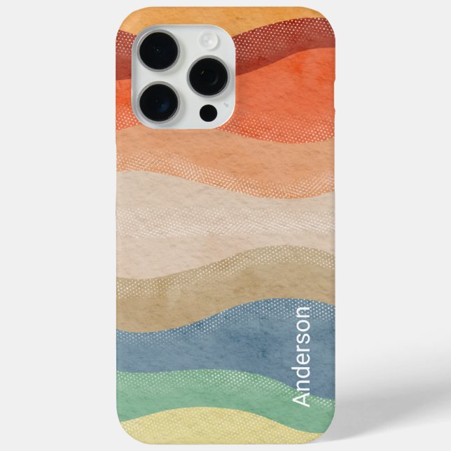 Modern Eligant Retro Line Monogram Case-Mate iPhone Case (Back)