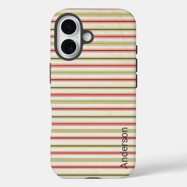 Modern Eligant Retro Line Monogram Case-Mate iPhone Case (Back)