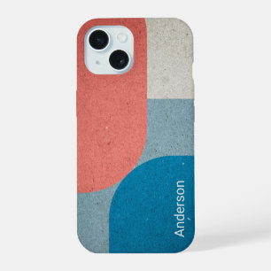 Modern Eligant Retro Line Monogram iPhone 15 Case