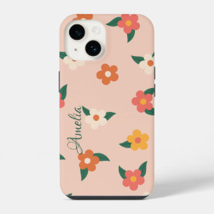 Modern Eligant Retro Line Monogram iPhone 14 Case