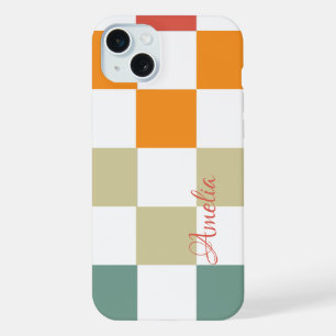 Modern Eligant Retro Line Monogram iPhone 15 Plus Case