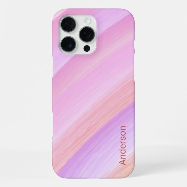 Modern Eligant Retro Line Monogram iPhone Case (Back)
