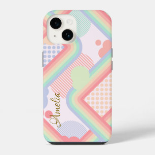 Modern Eligant Retro Line Monogram iPhone 14 Case