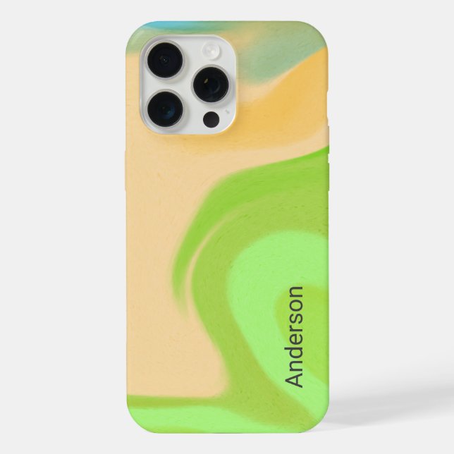 Modern Eligant Retro Line Monogram iPhone Case (Back)