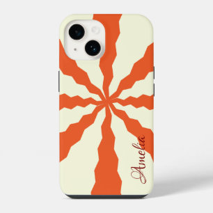 Modern Eligant Retro Line Monogram iPhone 14 Case
