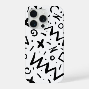 Modern Eligant Retro Line Monogram iPhone 15 Pro Case