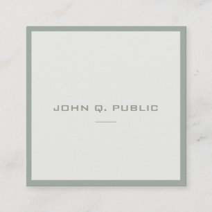 Modern Elite Simple Design Template Elegant Green Square Business Card