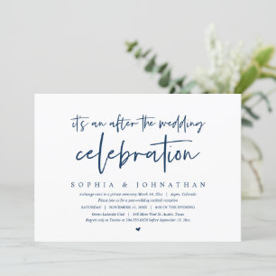 Modern Elopement, After the wedding celebration In Invitation