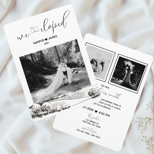 Modern Elopement Reception Invite   Napa Valley
