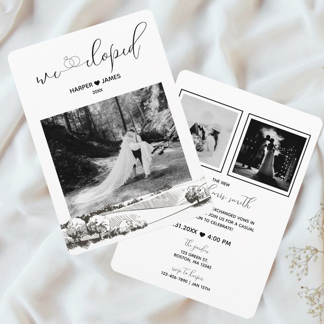 Modern Elopement Reception Invite | Napa Valley (Creator Uploaded)