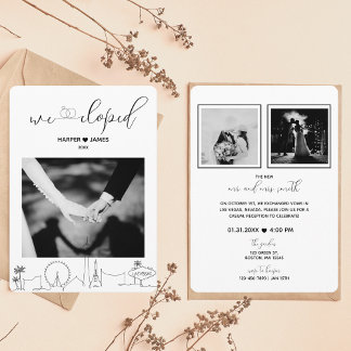 Modern Elopement Reception Invite | Vegas