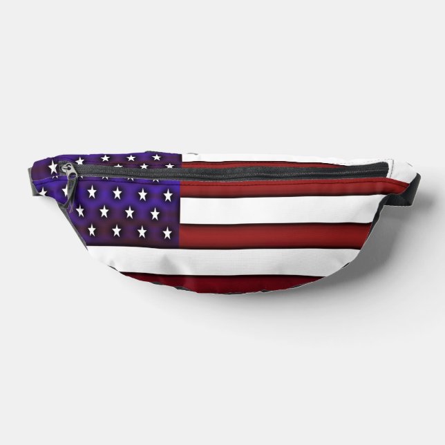 Modern Embossed American Flag Bum Bags (Lay Down)