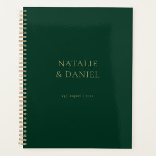 Modern Emerald Green and Gold Chic Wedding Planner