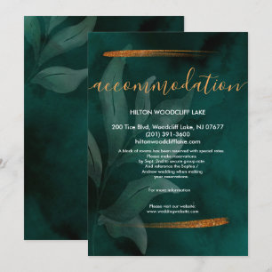 modern emerald green and lea accommodate Enclosure Invitation