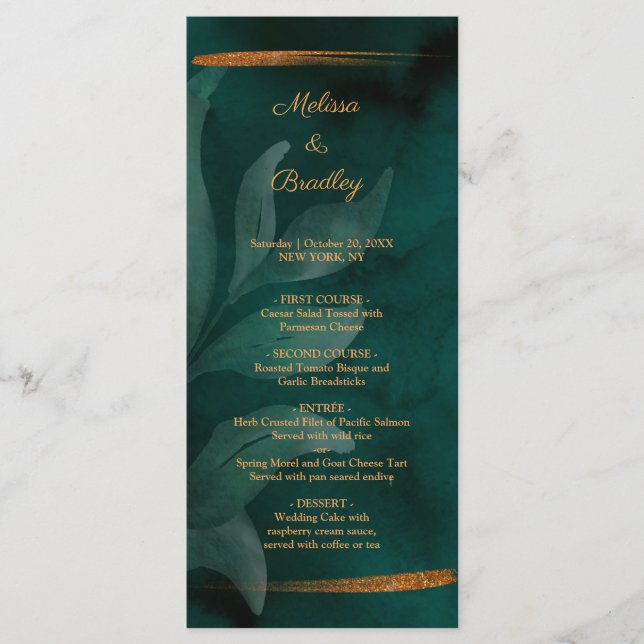 modern emerald green and leaves program (Front)