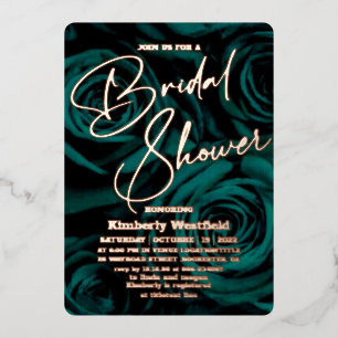 modern Emerald Green gold Glamour Bridal Shower