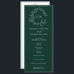 Modern Emerald Green Leafy Crest Monogram Wedding Program<br><div class="desc">We're loving this trendy, modern emerald green a formal wedding ceremony program hand fan! Simple, elegant, and oh-so-pretty, it features a hand drawn leafy wreath encircling a modern wedding monogram. It is personalised in elegant typography, and accented with hand-lettered calligraphy. Finally, it is trimmed in a delicate frame. To make...</div>