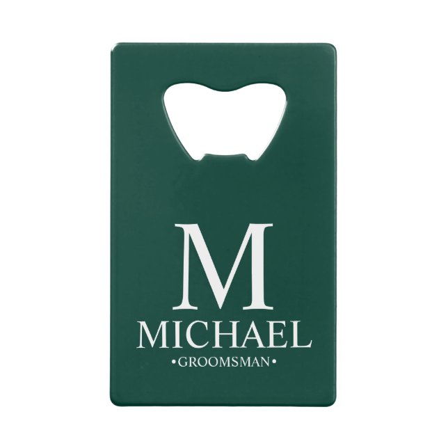 Modern Emerald Green Personalised Groomsman (Front)