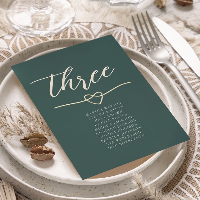 Modern Emerald Green Wedding Seating Chart (Creator Uploaded)