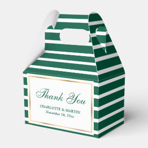 Modern Emerald Green Wedding Thank You Favour Box
