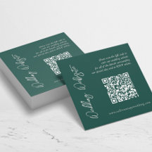 Modern Emerald Green Wedding Website Enclosure