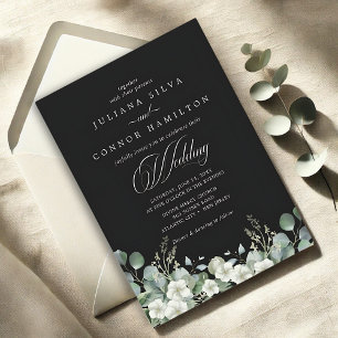 Modern Emerald Greenery Wedding invitation