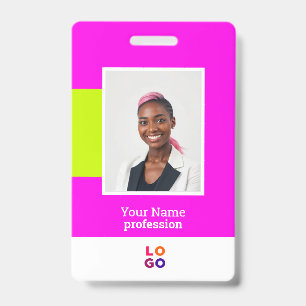 Modern Employee Logo, Photo, Qr Code, Name Badge ID Badge