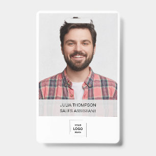 Modern Employee Photo Corporate Identity ID Badge