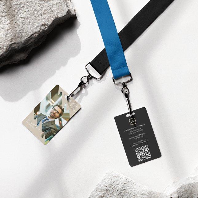 Modern Employee Photo ID Company Security QR ID Badge (Creator Uploaded)