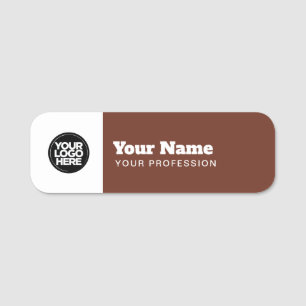 Modern Employee Pin Name Tag or Magnetic with Logo