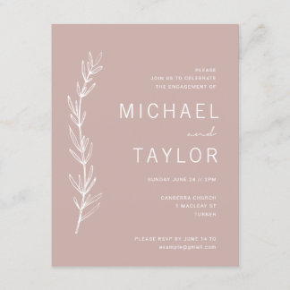 Modern Engagement Party Invitation