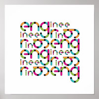 Modern Engineering Typography Pattern