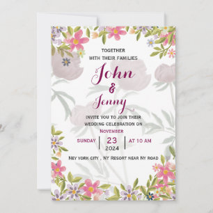Modern English Wedding Invitation