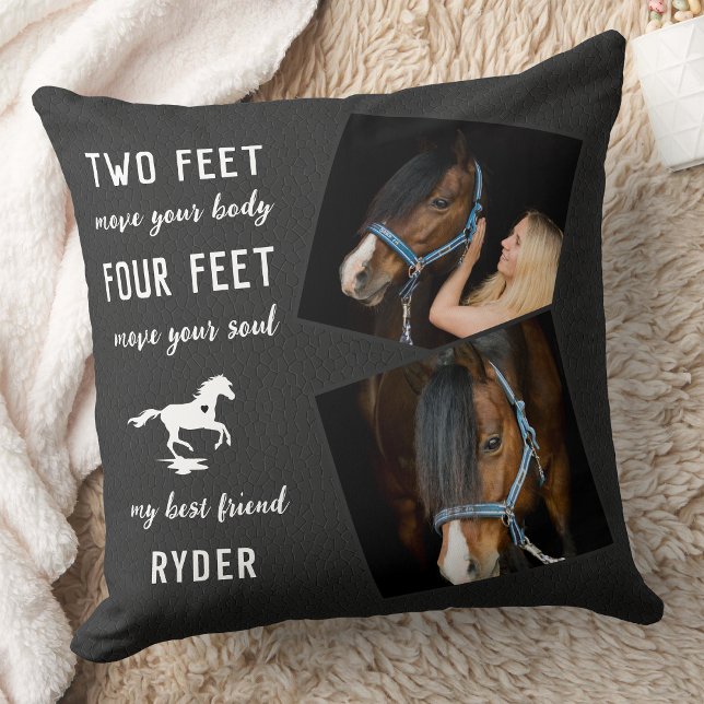 Modern Equine Photo Personalised Horse Lover Cushion (Creator Uploaded)