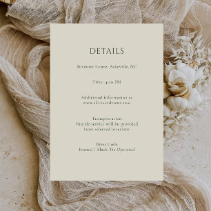 Modern Estate Details Card   Elegant Minimalist