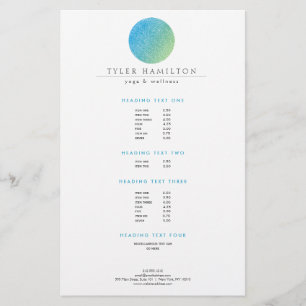 Modern Etched Blue Green Circle Flyer