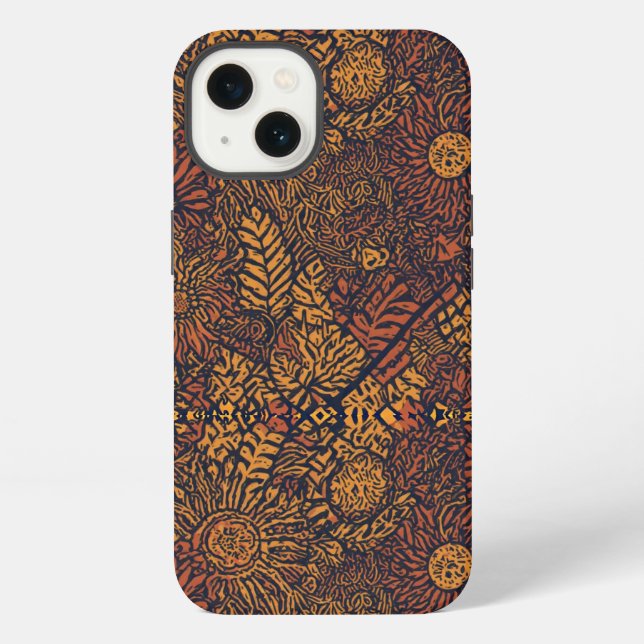 Modern Ethnic Batik-Inspired Pattern iPhone Case (Back)