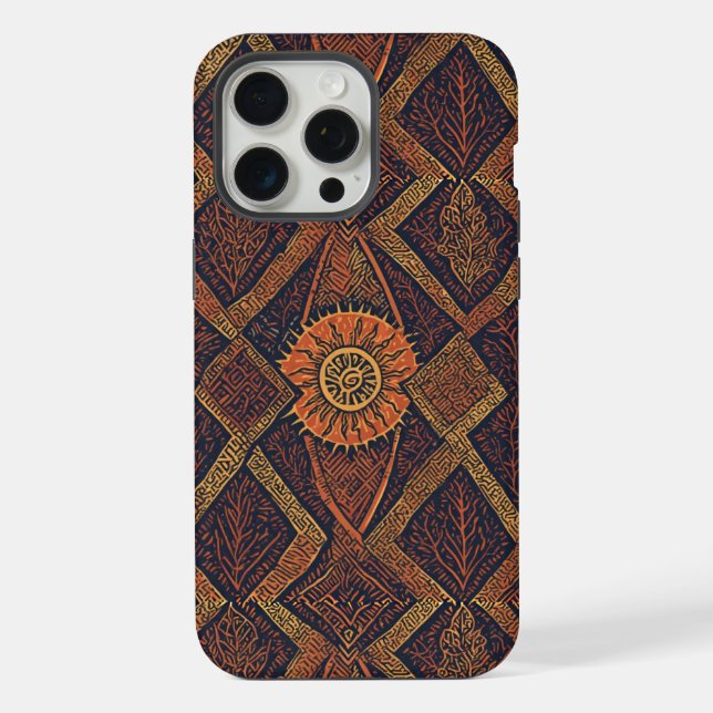 Modern Ethnic Batik-Inspired Pattern iPhone Case (Back)