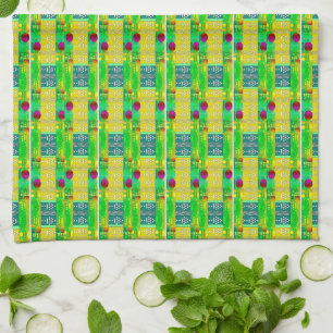 Modern Ethnic Geometric Tea Towel