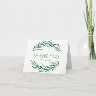 Modern Eucalyptus Baby Shower Thank You Card